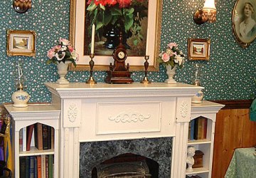 Victorian Living Room with Fireplace